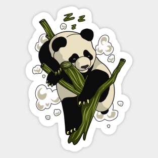 Sleepy Panda Illustration Sticker